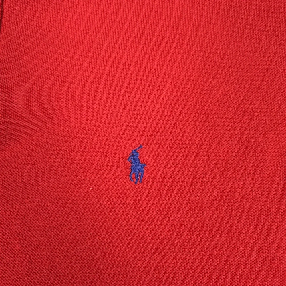 Polo Ralph Lauren Polo Shirt Mens Large Red Vintage USA Made Short Sleeve Preppy
